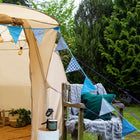 multi colour cotton blue Bunting for bell tent garden party