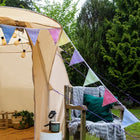 multi colour cotton Bunting for bell tent garden party