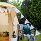 white wedding cotton Bunting for bell tent garden party