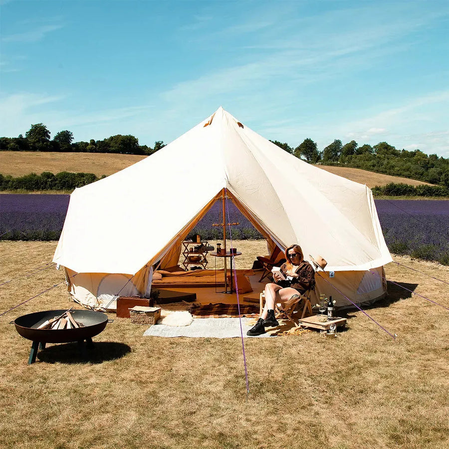 classic bell tent tipi double quad multi door canvas glamping boutique camping