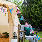 multi colour cotton Bunting for bell tent garden party
