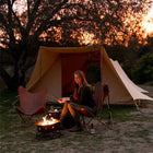 canvas glamping yurt dutch bell tent with awning porch boutique camping