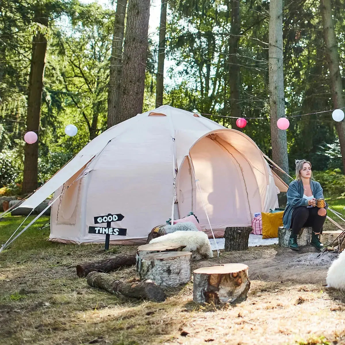 inflatable air tent dome nova canvas glamping boutique camping bell tent yurt