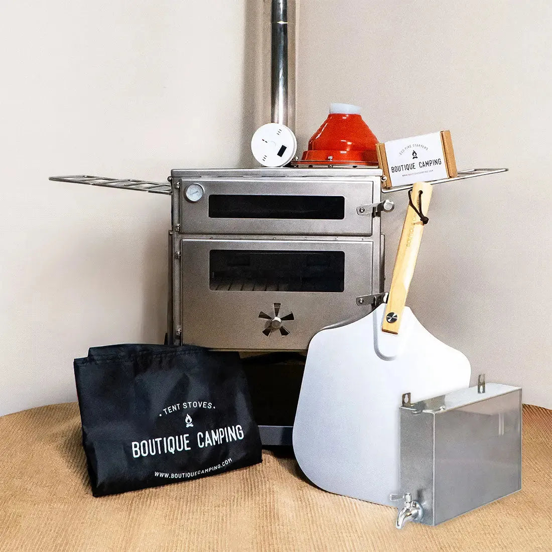 Boutique camping Pizza Oven Plus wood burning stove bundle kit ...