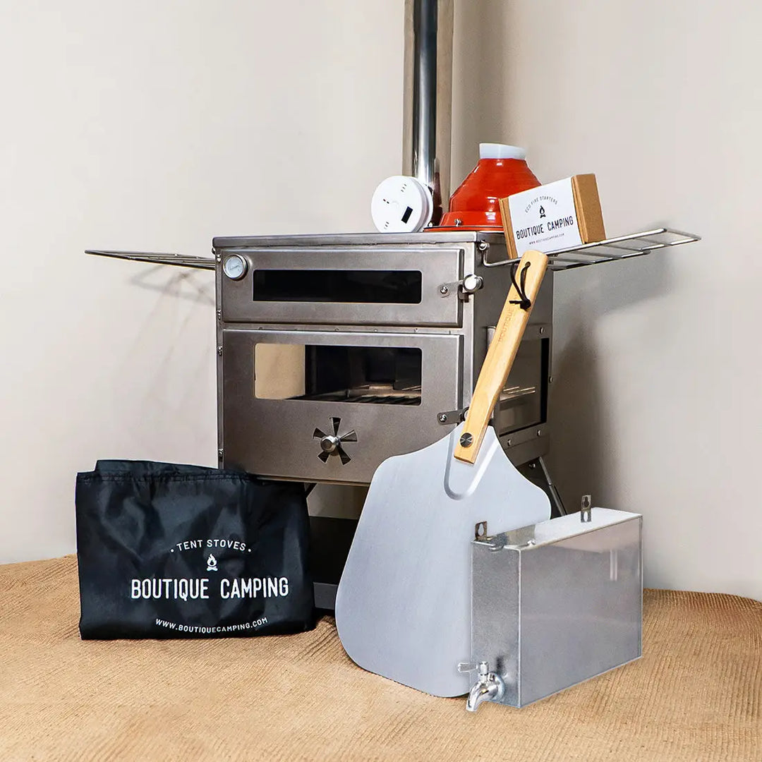 Boutique camping Pizza Oven Plus wood burning stove bundle kit ...