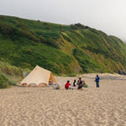 beach bell tent set up