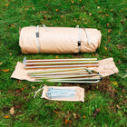 Bell Tent Pro components laid out on grass