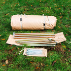 Bell Tent Pro components laid out on grass