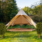 boutique camping star bell tent with open sides