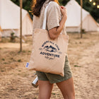 Boutique Camping Graphic Canvas Tote Bag
