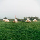 bell tent village for cycling and camping adventure