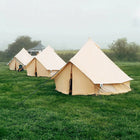 Three 3m Two Man Boutique Camping Bell Tents in Field
