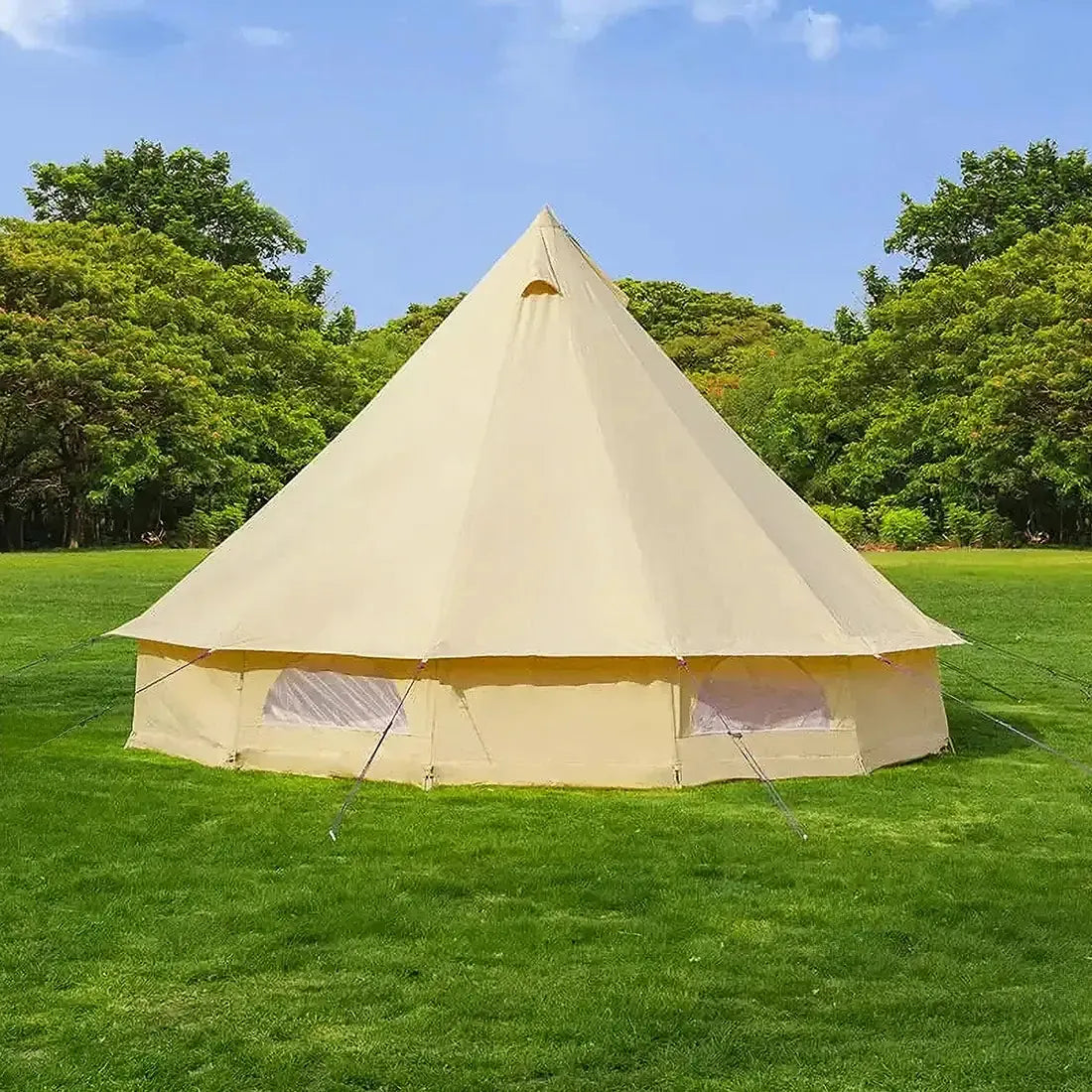 Boutique Camping Bell Tent with Mozy Mesh Windows