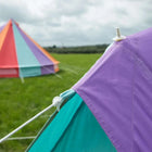 boutique camping rainbow multicoloured CLASSIC CAMPING BELL TENT festival tent