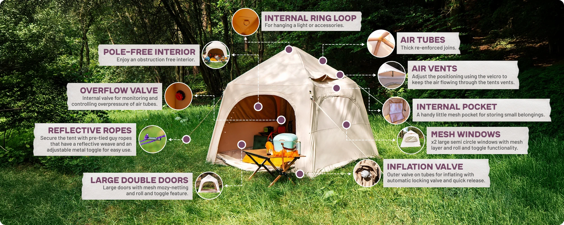 Inflatable Stellar Festival Tent