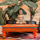 boutique camping Hand Painted Square Bajot Table