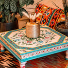 boutique camping Hand Painted Square Bajot Table