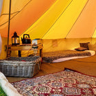boutique camping bell tent porch curved canopy awning glamping bell tent