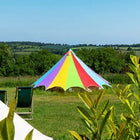 boutique camping bell tent porch curved canopy awning glamping bell tent