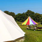 boutique camping bell tent porch curved canopy awning glamping bell tent