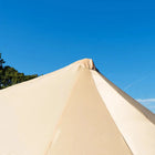 boutique camping bell tent porch curved canopy awning glamping bell tent
