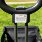 boutique camping electric camping wagon    handle close up warning label