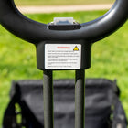 boutique camping electric camping wagon    handle close up warning label