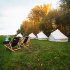 group of small classic bell tents