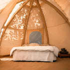 inflatable nova air tent dome canvas glamping boutique camping bell tent with a double bed