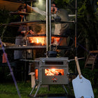 alfresco dining with boutique camping pizza oven plus and shovel