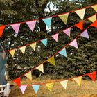 multi colour cotton Bunting for bell tent garden party
