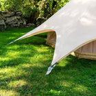 boutique camping bell tent porch curved canopy awning glamping bell tent