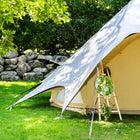 boutique camping bell tent porch curved canopy awning glamping bell tent