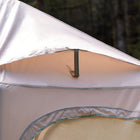 close up shot of the inflatable stellar festival tents air vents 