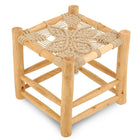 Boutique Camping Macramé Wooden glamping Stool for Bell Tent