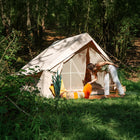 Vela Air Tent featuring a bohemian interior and scenic outdoor setting – Boutique Camping luxury glamping experience