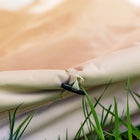 close up shot of vela air tent mesh window ties