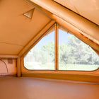 boutique camping inflatable vela air tent interior with mesh doors