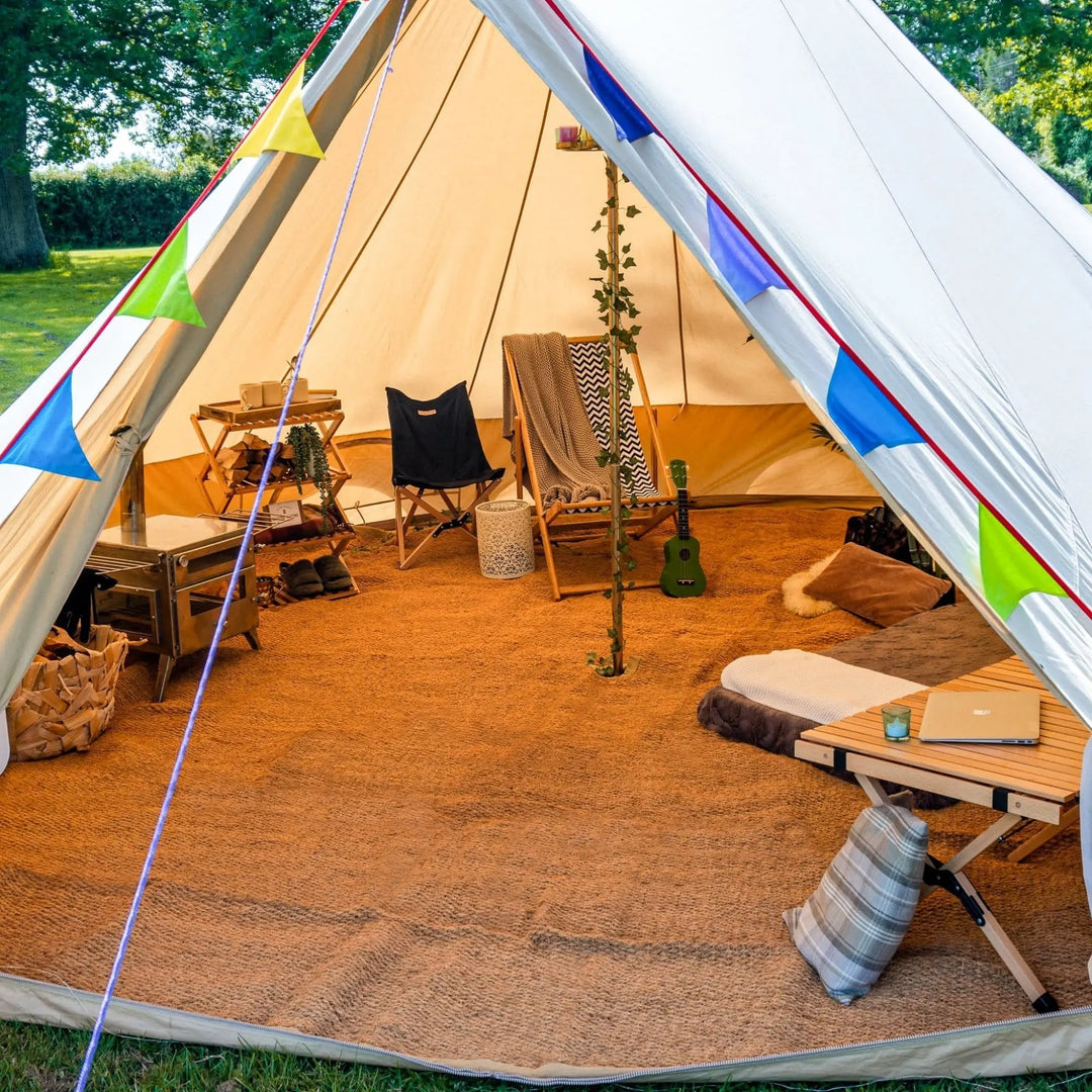 Coir Half Moon Matting glamping bell tent half moon boutique camping