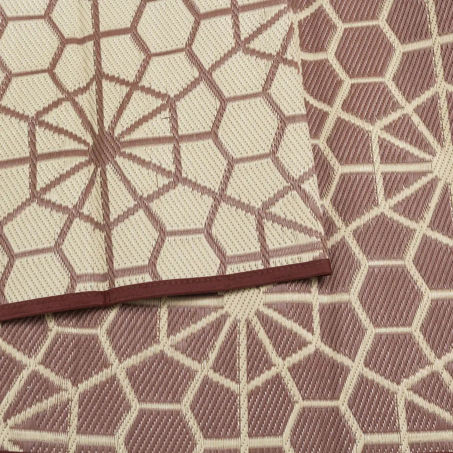 Polypropylene Matting - 2m Rectangle - brown and cream reversible