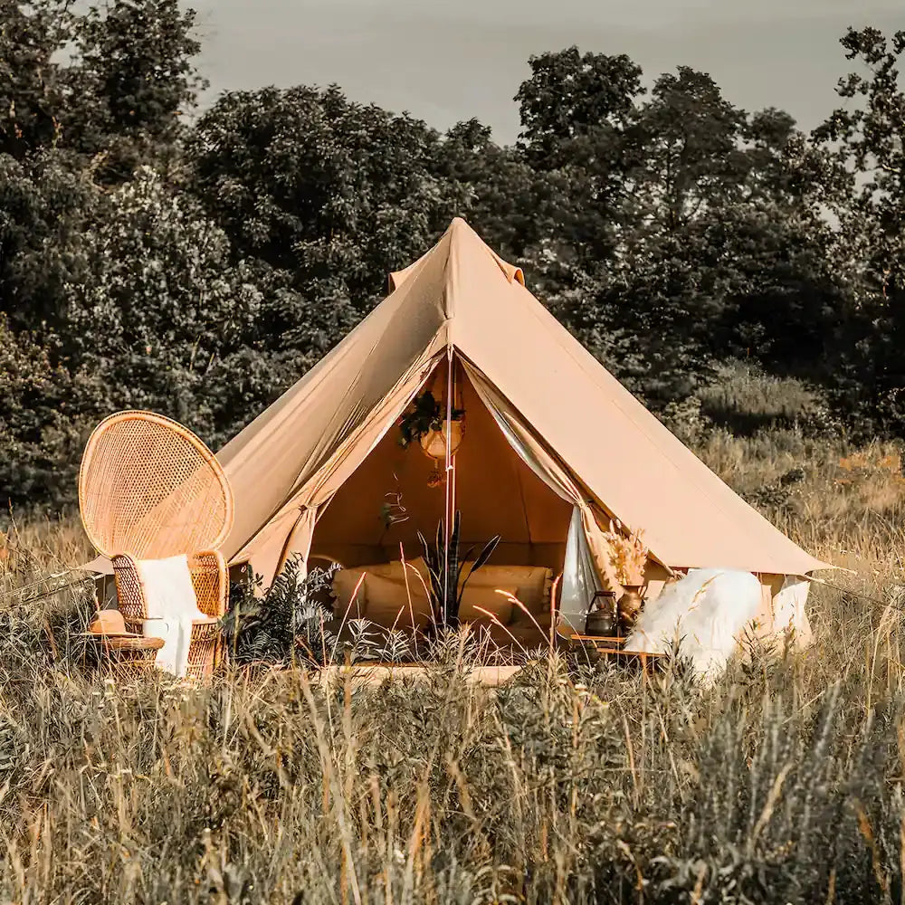 boutique camping CLASSIC CAMPING BELL TENT TIPI GLAMPING CANVAS