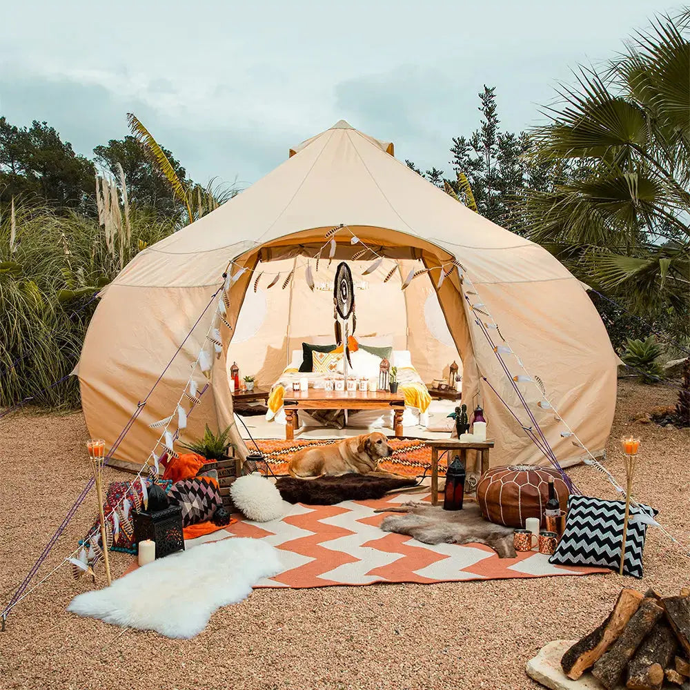 Luna yurt canvas glamping bell tent boutique camping 