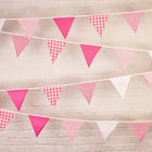 multi colour pink cotton Bunting for bell tent garden party