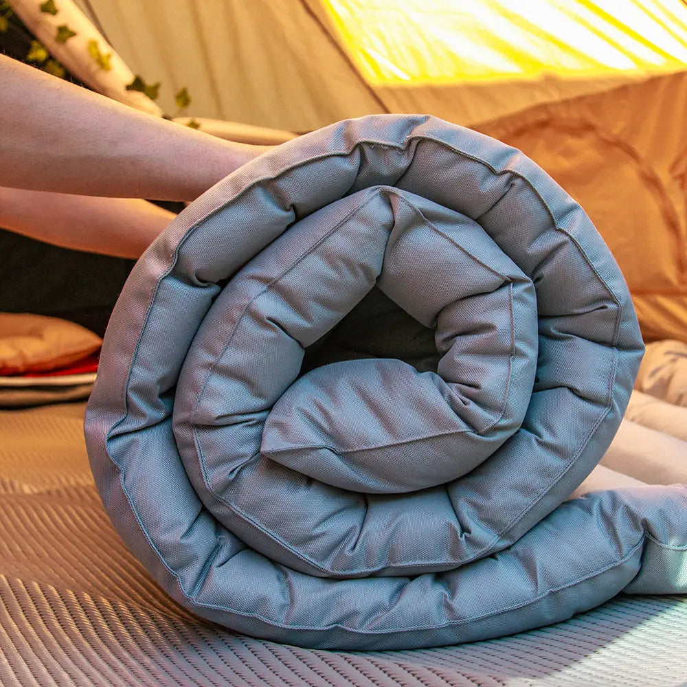 Camping bed outlet roll